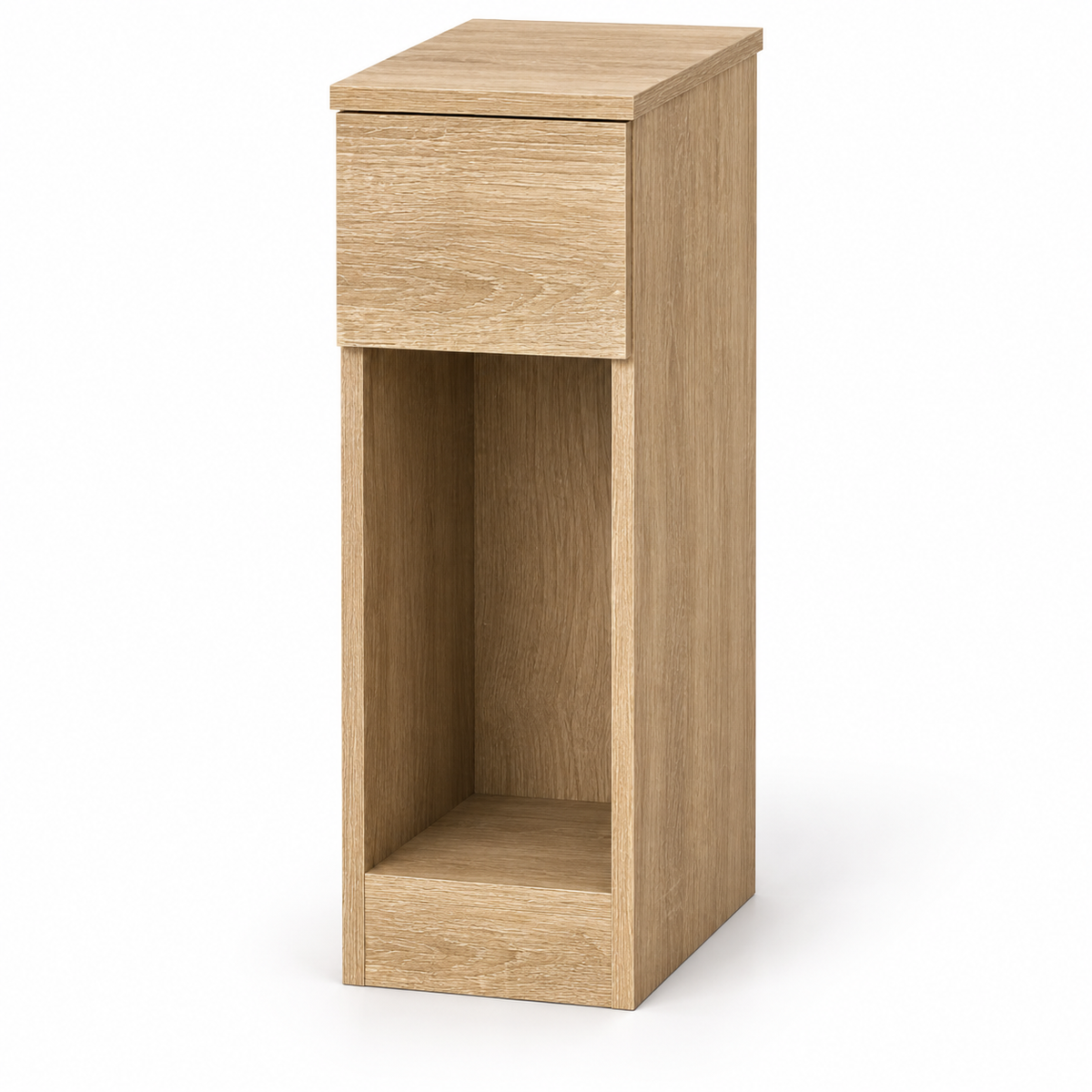 table-chevet-etroite-cafe-fond-blanc