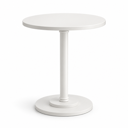 Table d'appoint ronde blanche 43 x 61 cm au design minimaliste
